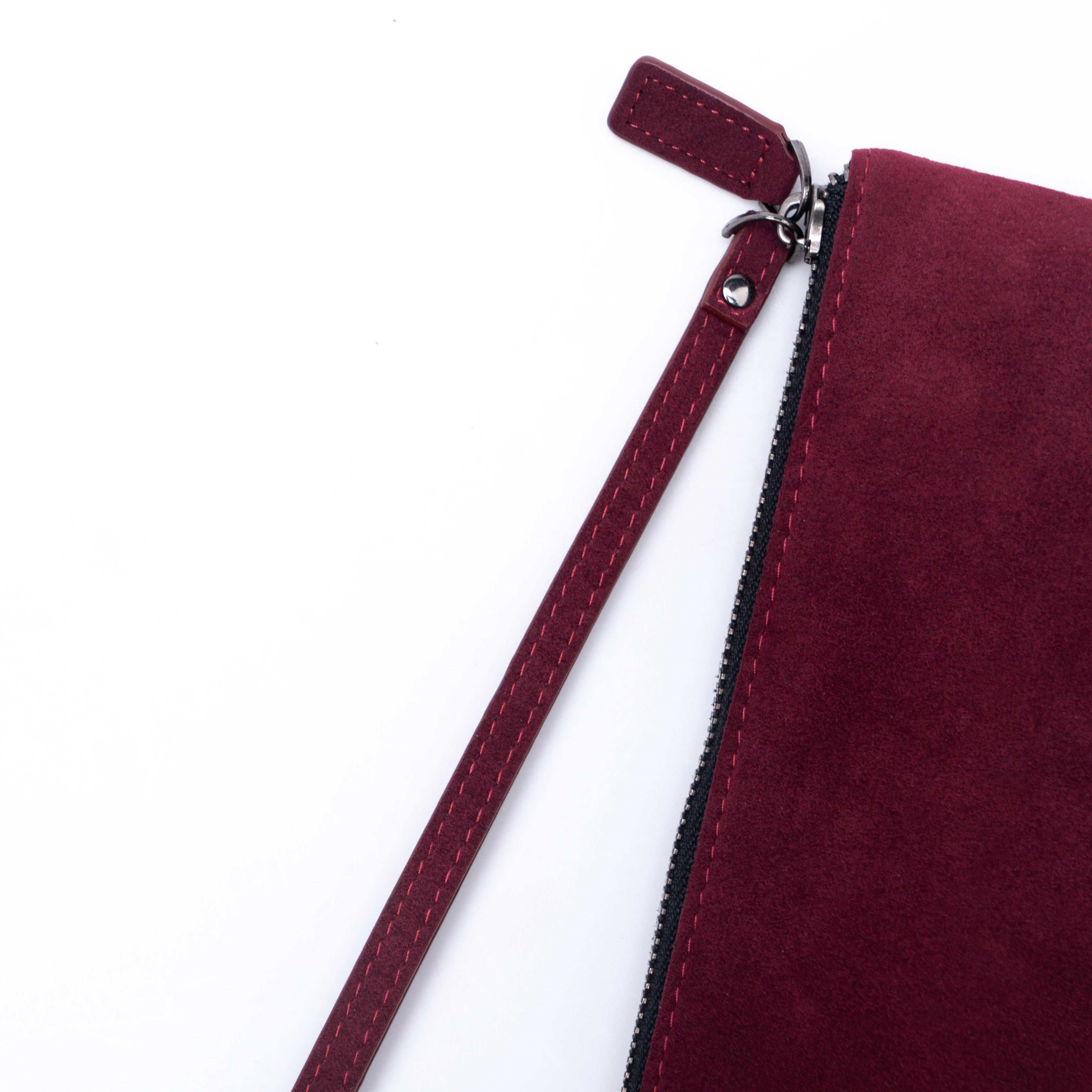 Alcantara Pouch - Wine Red