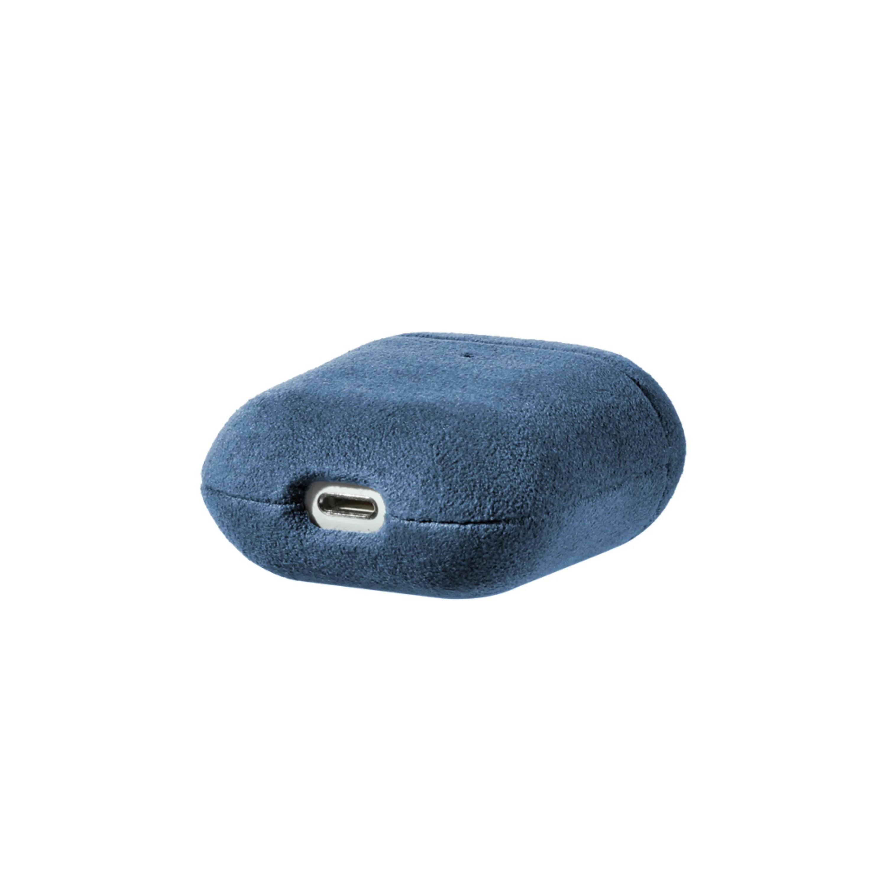 AirPods 1/2 Gen Alcantara Hoesje - Ocean Blue