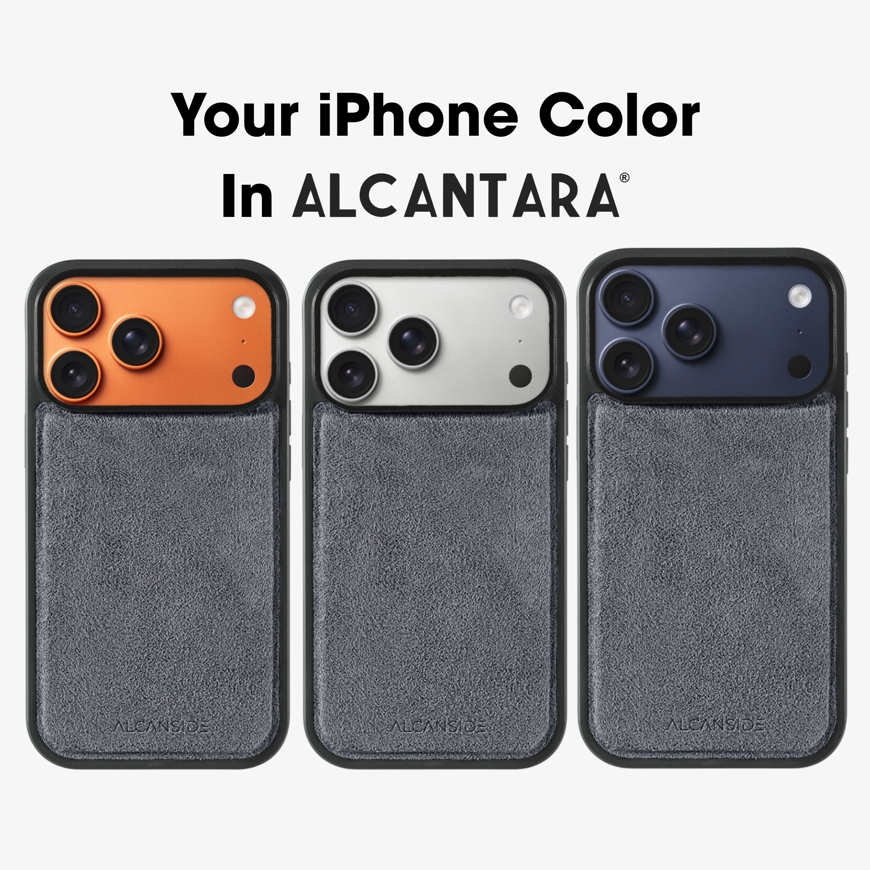 iPhone 17 Pro - Alcantara Back Cover - Nardo Gray