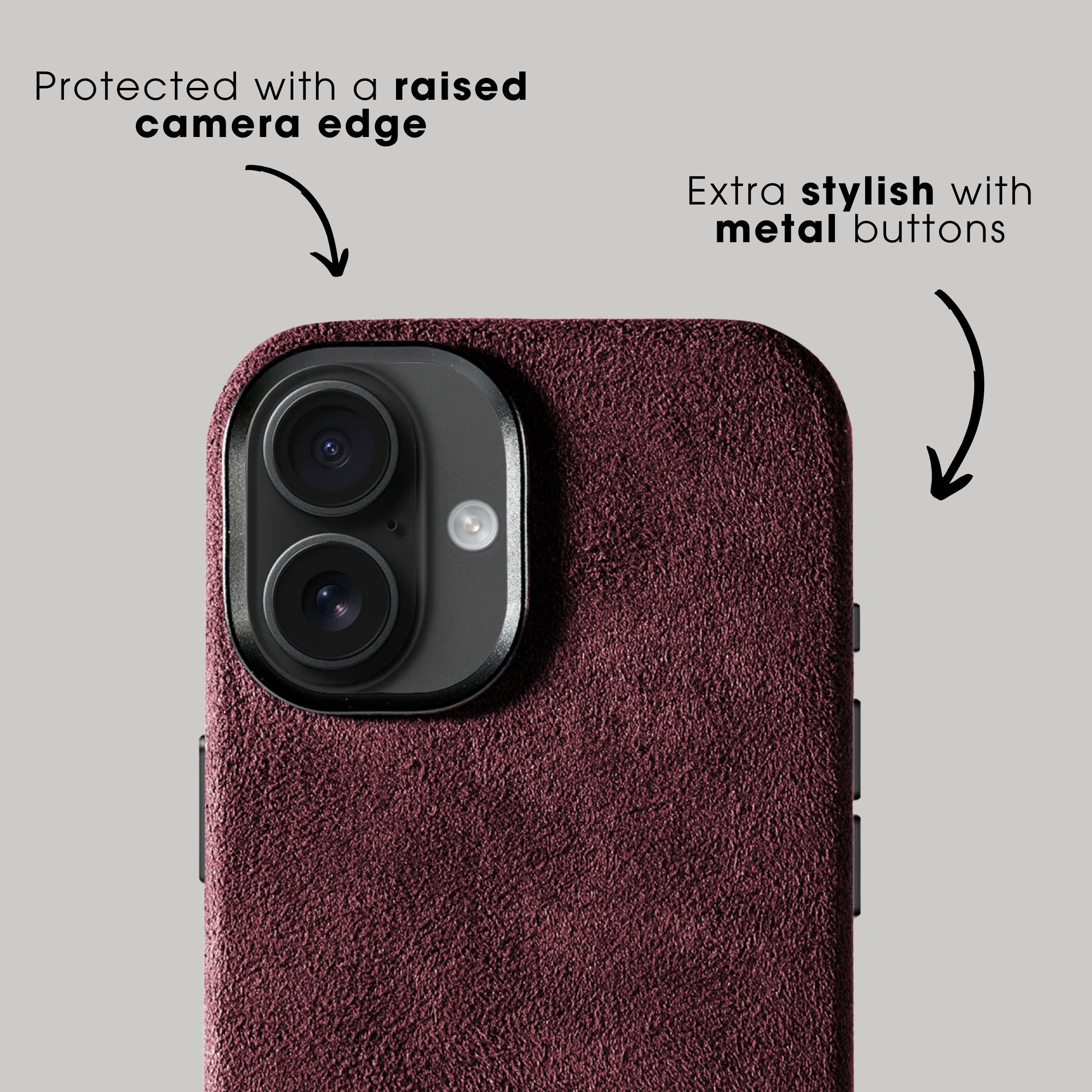 iPhone 17 - Alcantara Case - Wine Red