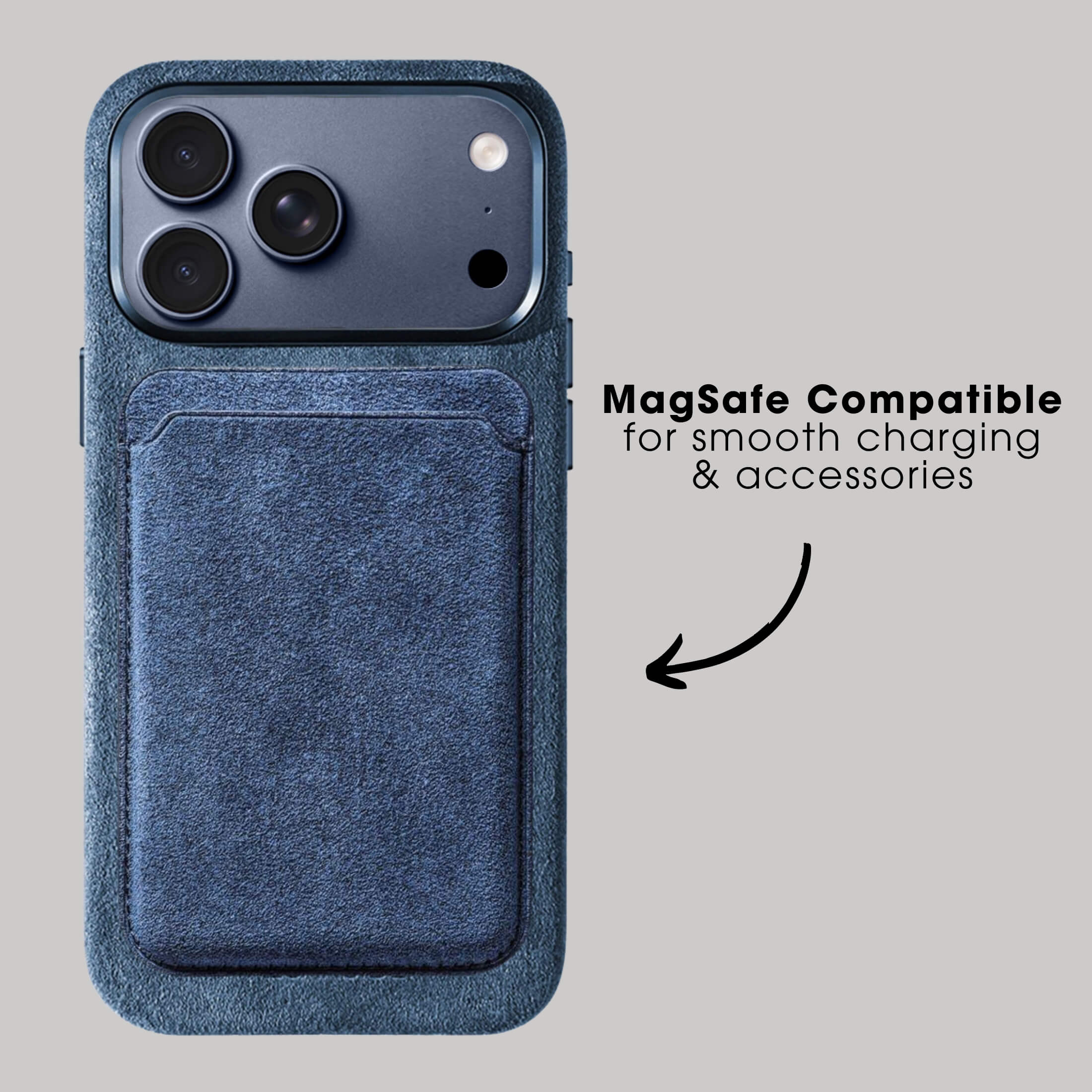iPhone Alcantara Case - Ocean Blue