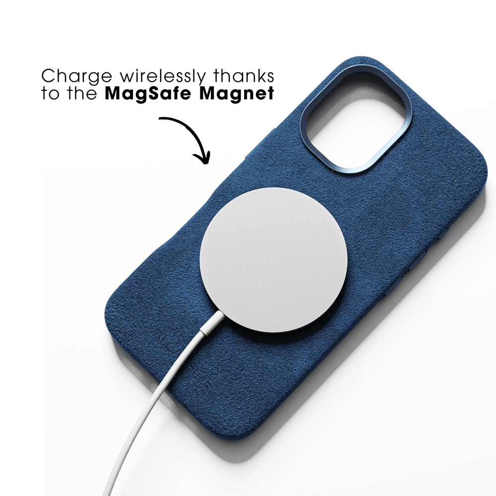 iPhone 16e - Alcantara Case - Ocean blue