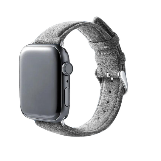 Alcantara Apple Watch Band With Buckle - Nardo Gray - 42/44/45/46mm & Ultra (49mm)