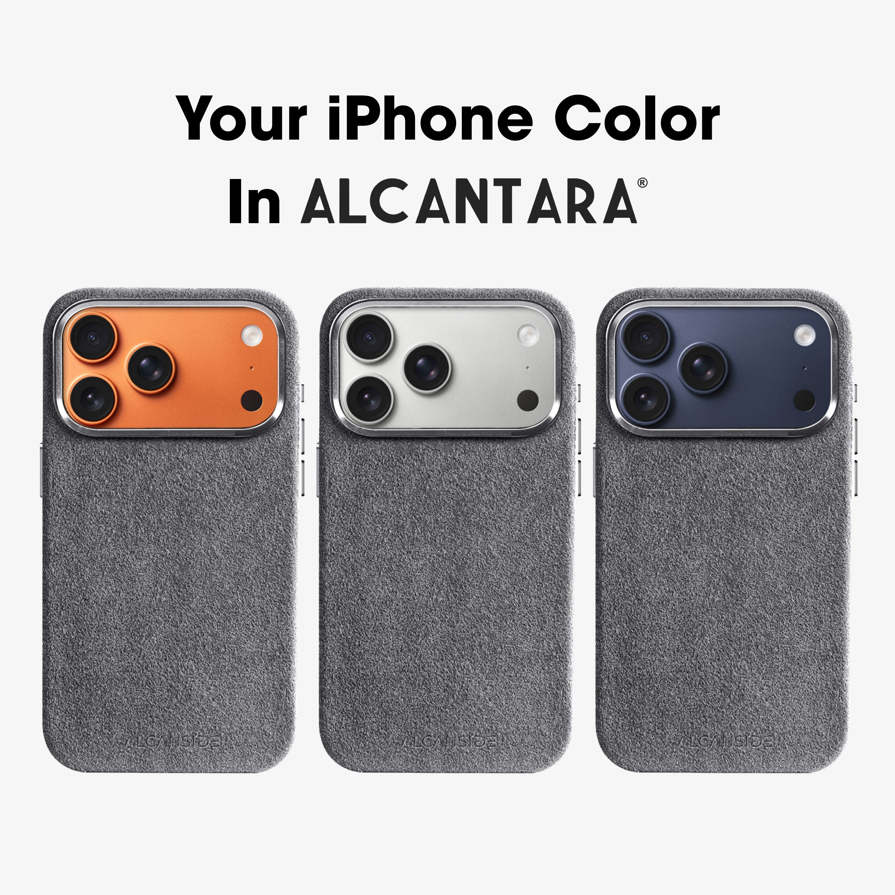 iPhone Alcantara Case - Nardo Gray
