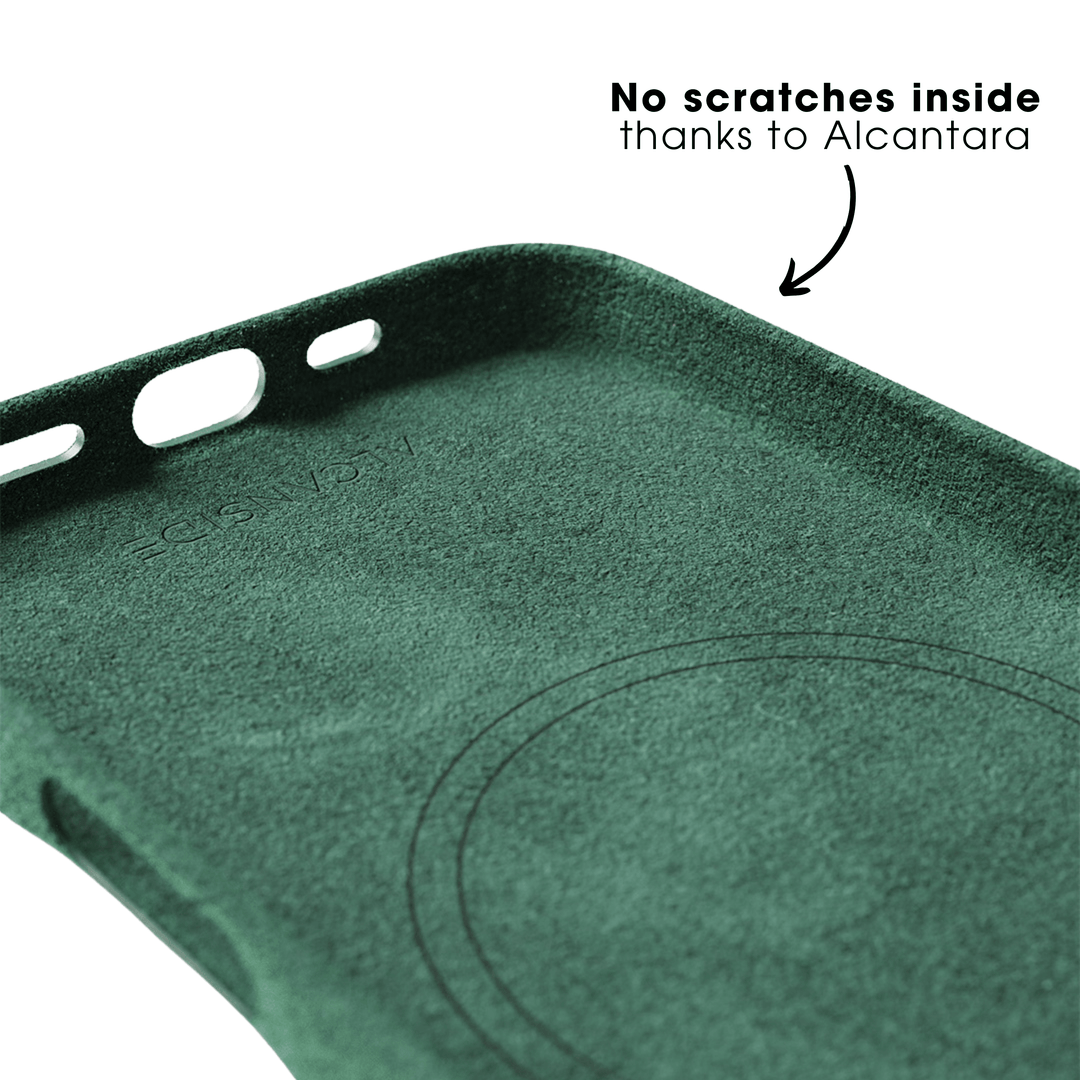 iPhone Alcantara Case - Midnight Green