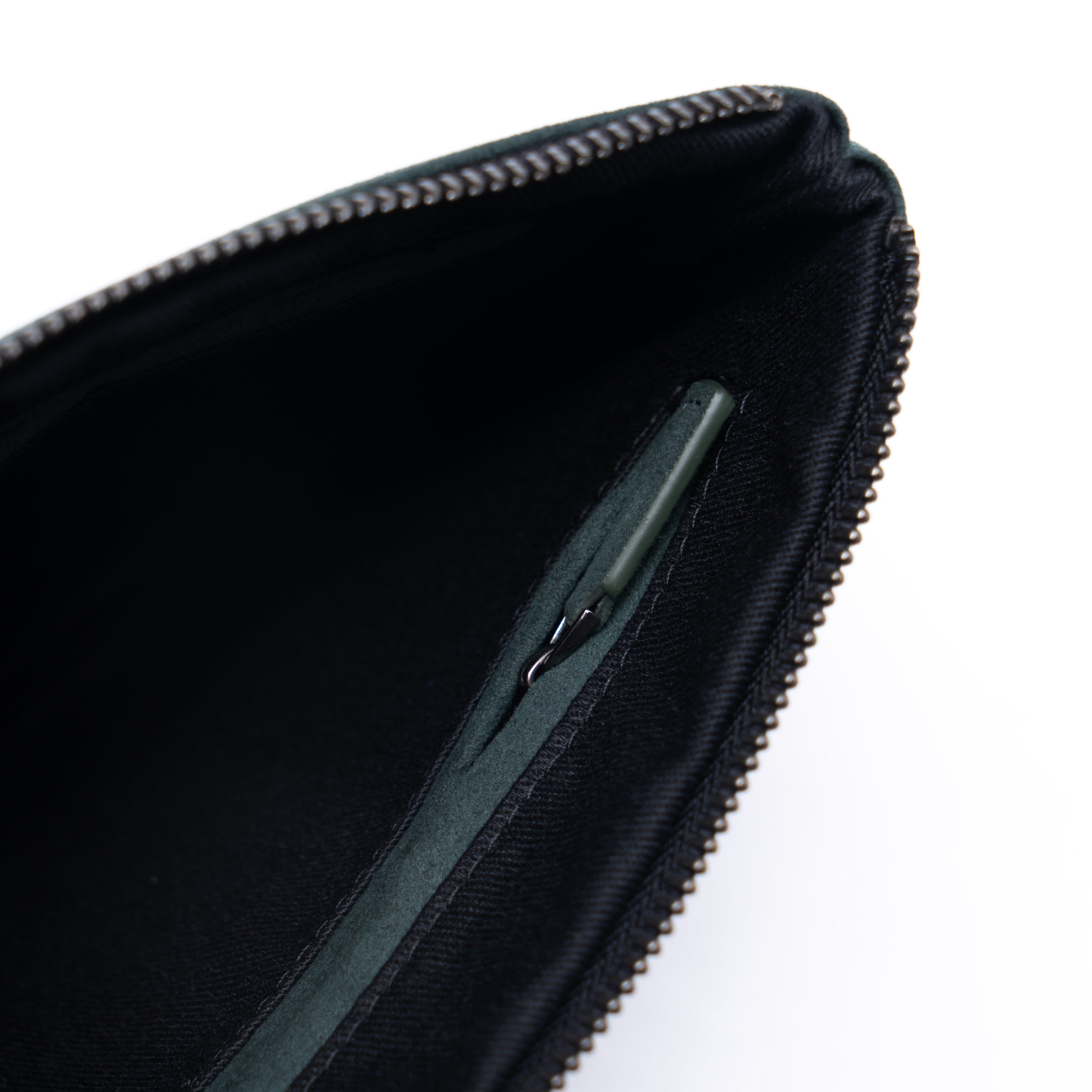 Alcantara Pouch - Midnight Green