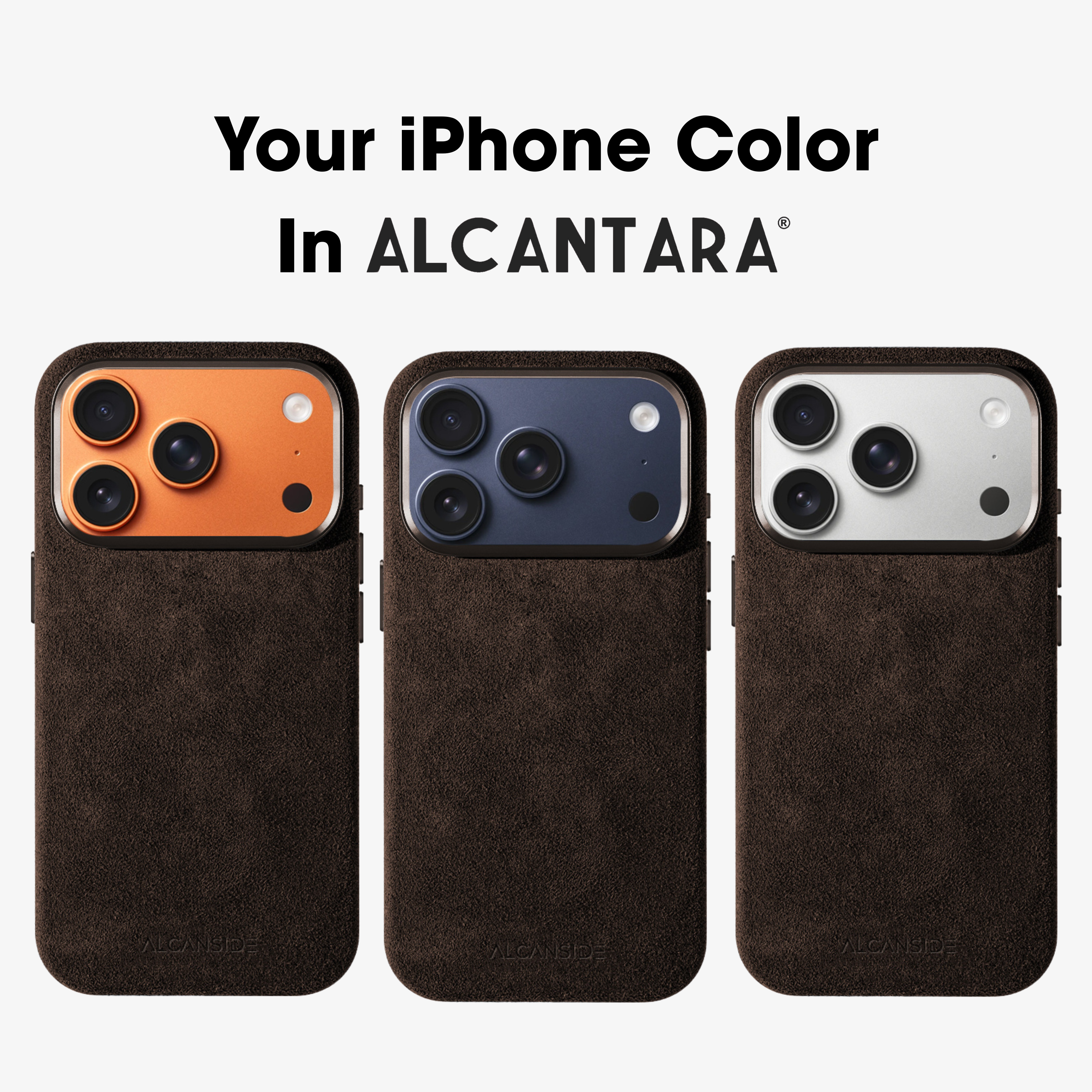 iPhone Alcantara Case - Chocolate Brown