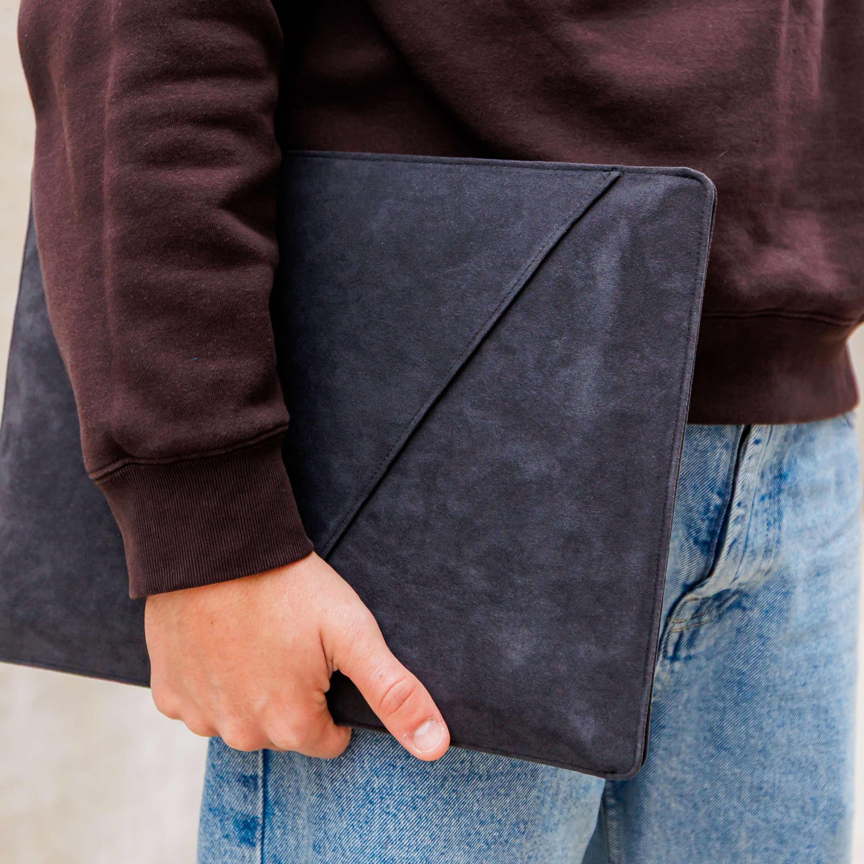 Alcantara Laptop Sleeve - 15 & 16 Inch - Space Grey