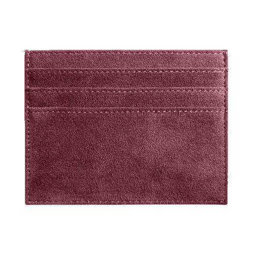 Alcantara Card Wallet - Wine Red