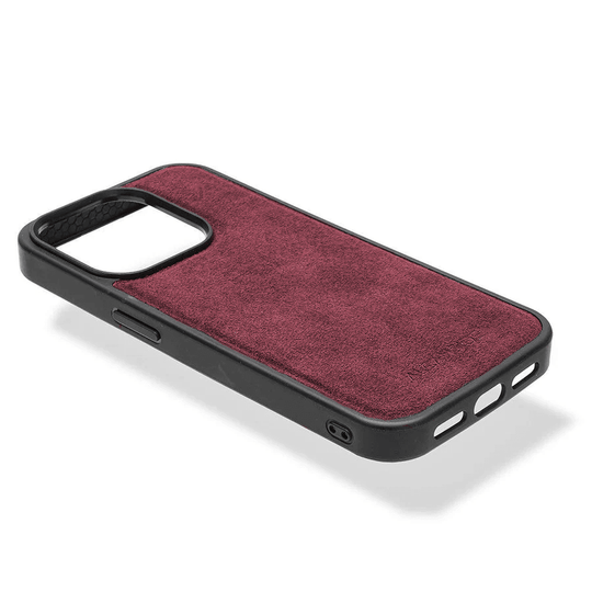 iPhone 13 Pro Max - Alcantara Back Cover - Rood