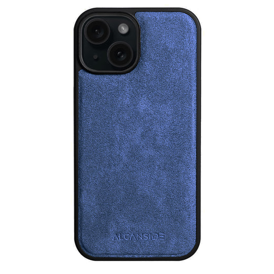 iPhone 15 Plus - Alcantara Back Cover - Ocean Blue