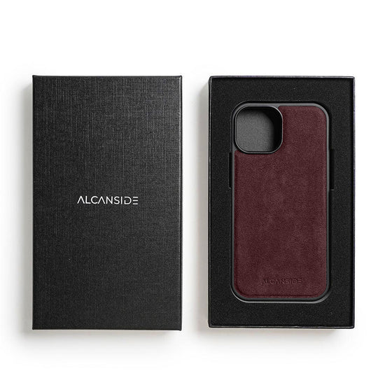 iPhone 15 Plus - Alcantara Back Cover - Wine Red