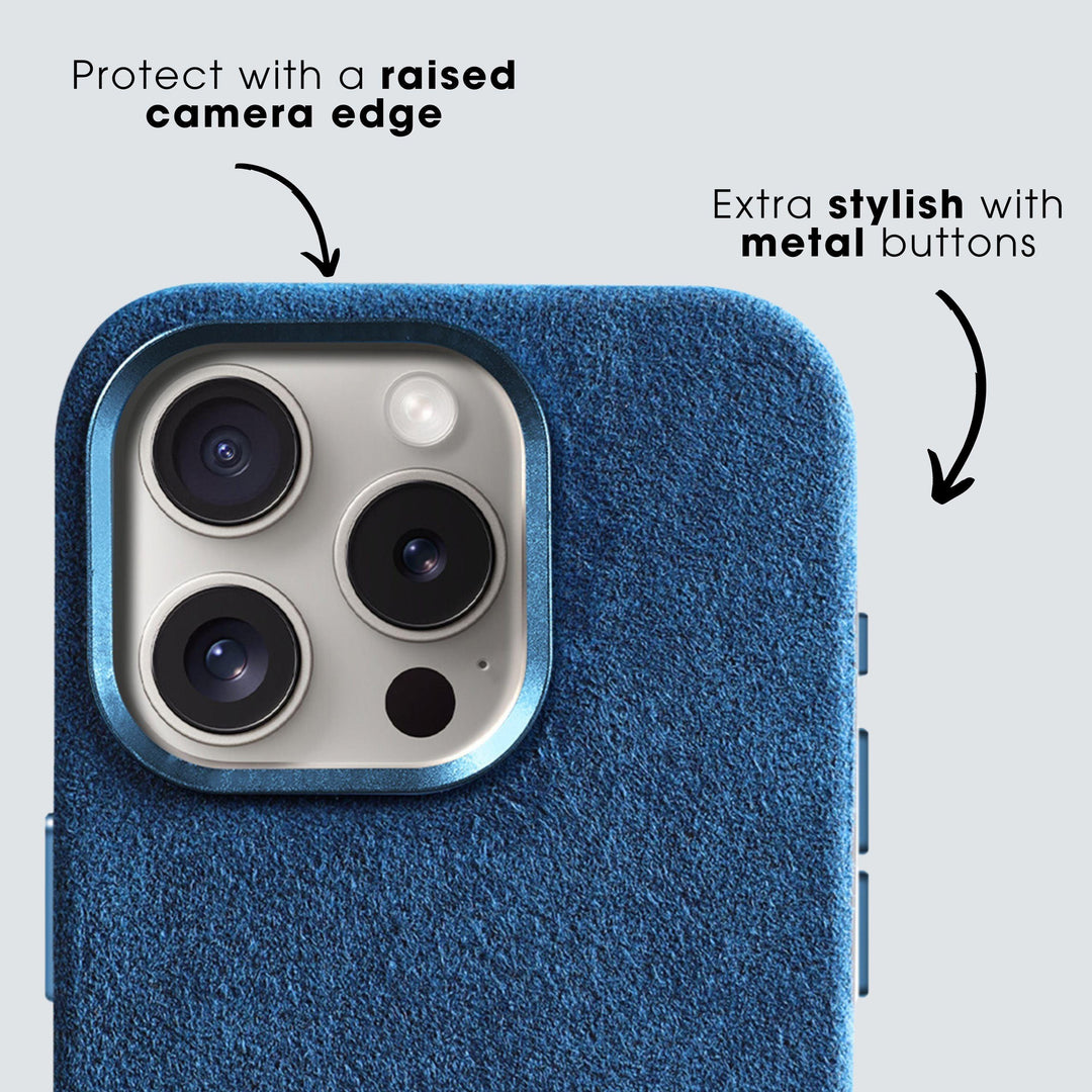 iPhone 14 Pro - Alcantara Case - Ocean blue - Alcanside