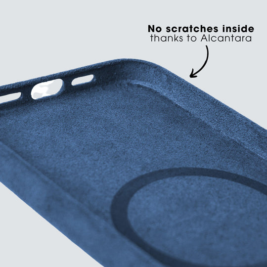 iPhone 15 - Alcantara Case - Ocean blue - Alcanside