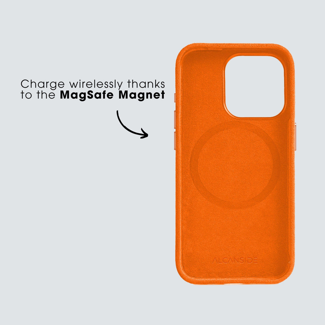 Limited Edition - iPhone 15 Pro Max - Alcantara Case - Orange - Alcanside