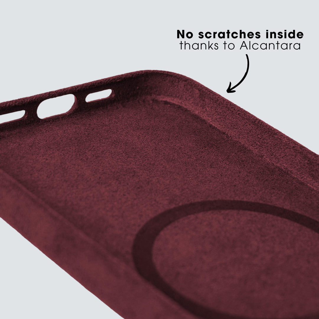 iPhone 15 - Alcantara Case - Red - Alcanside