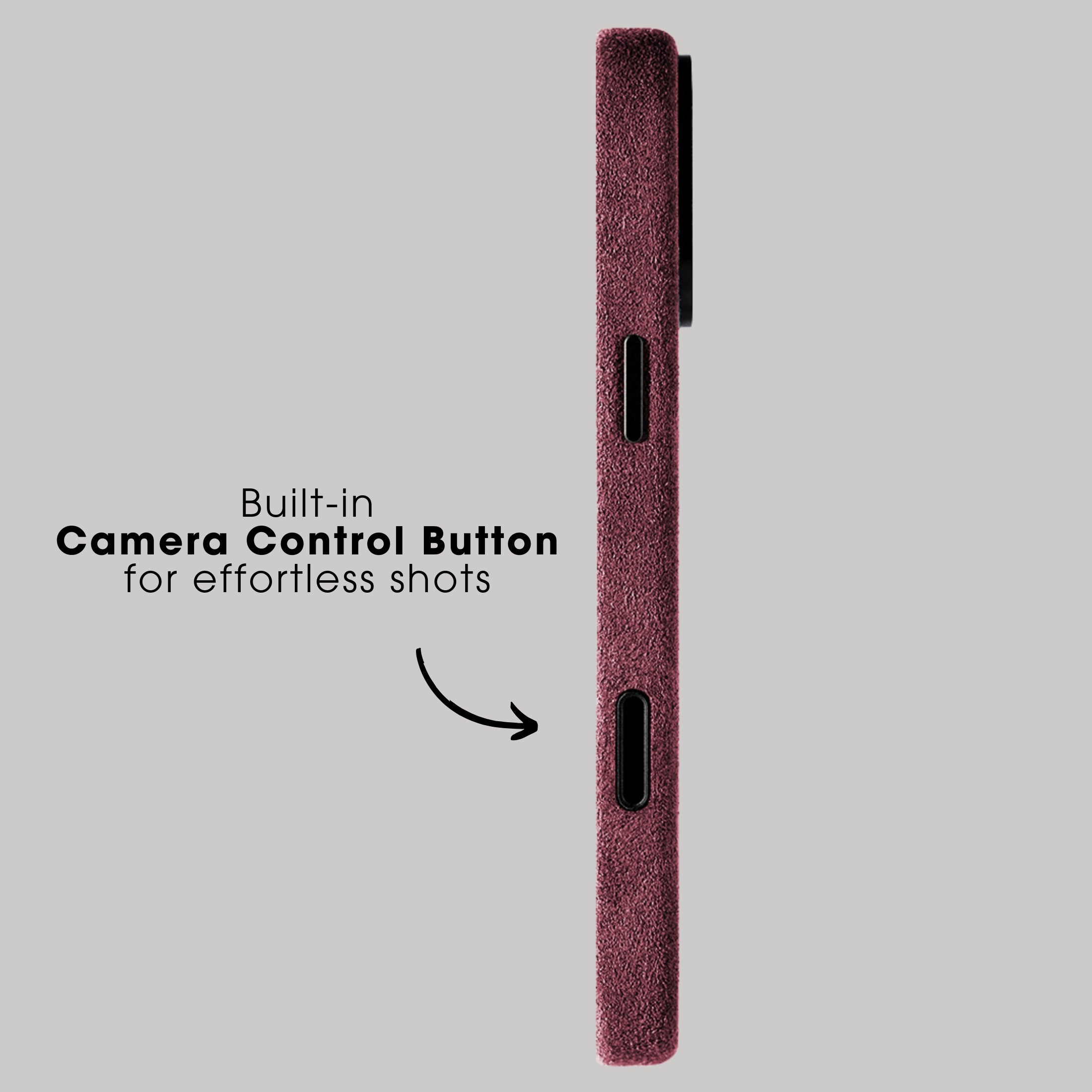 iPhone Alcantara Case - Wine Red