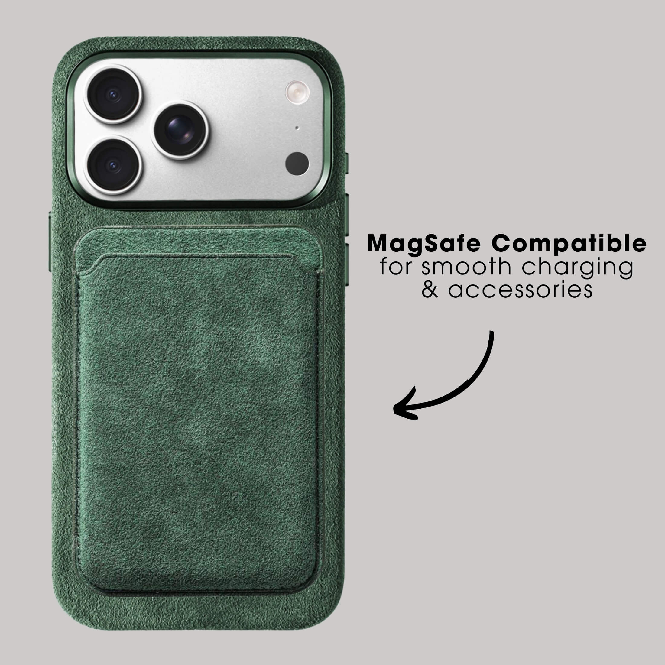 iPhone Alcantara Case - Midnight Green